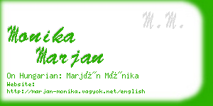 monika marjan business card